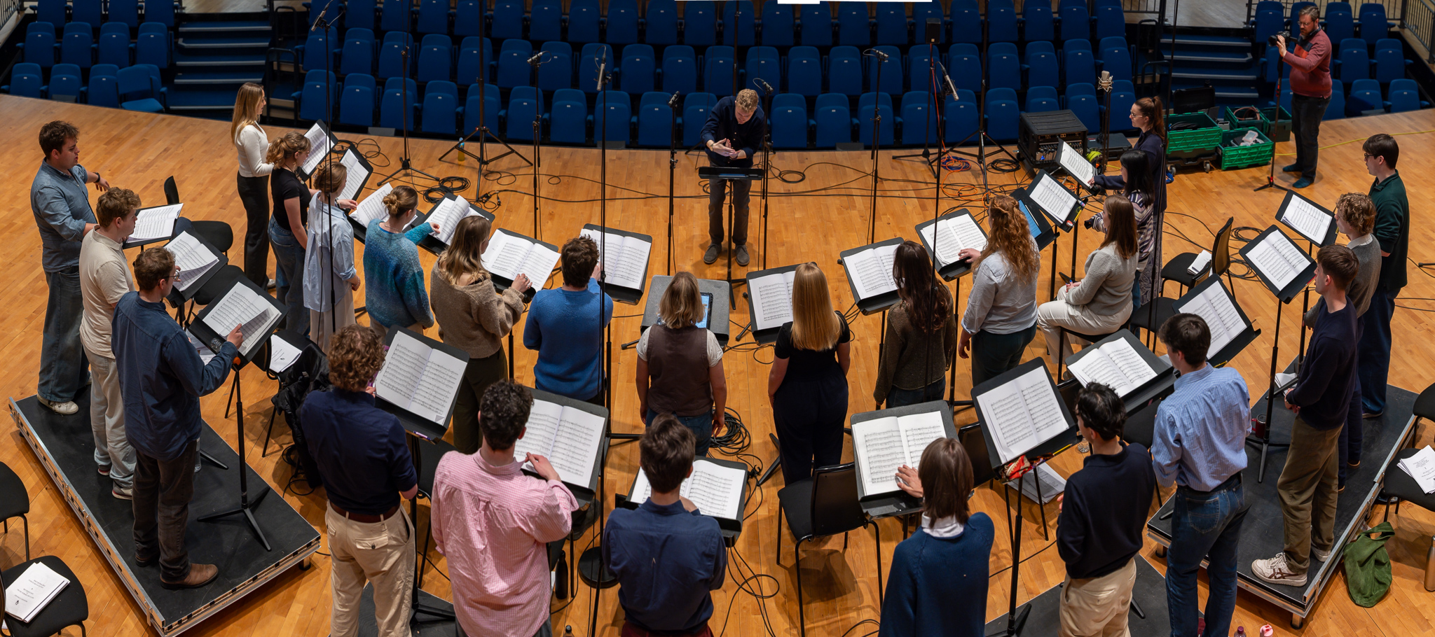 Overhead panoramic view of The <a href=